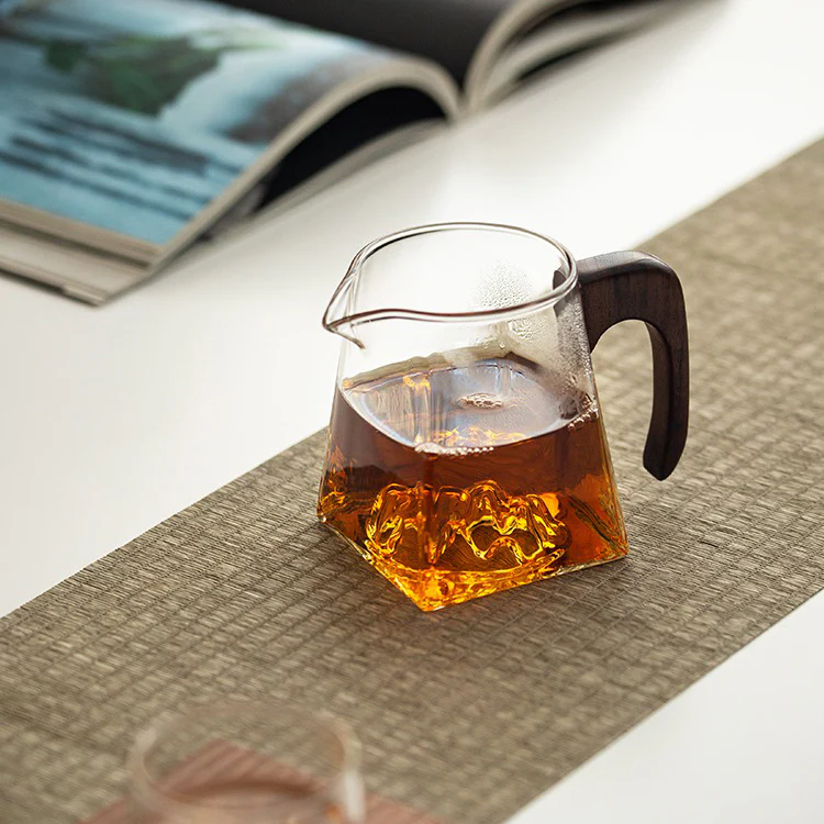 Mountain Glass Wooden Handle Fair Cup - Image 5