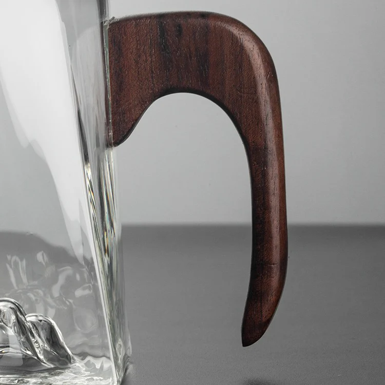 Mountain Glass Wooden Handle Fair Cup - Image 8