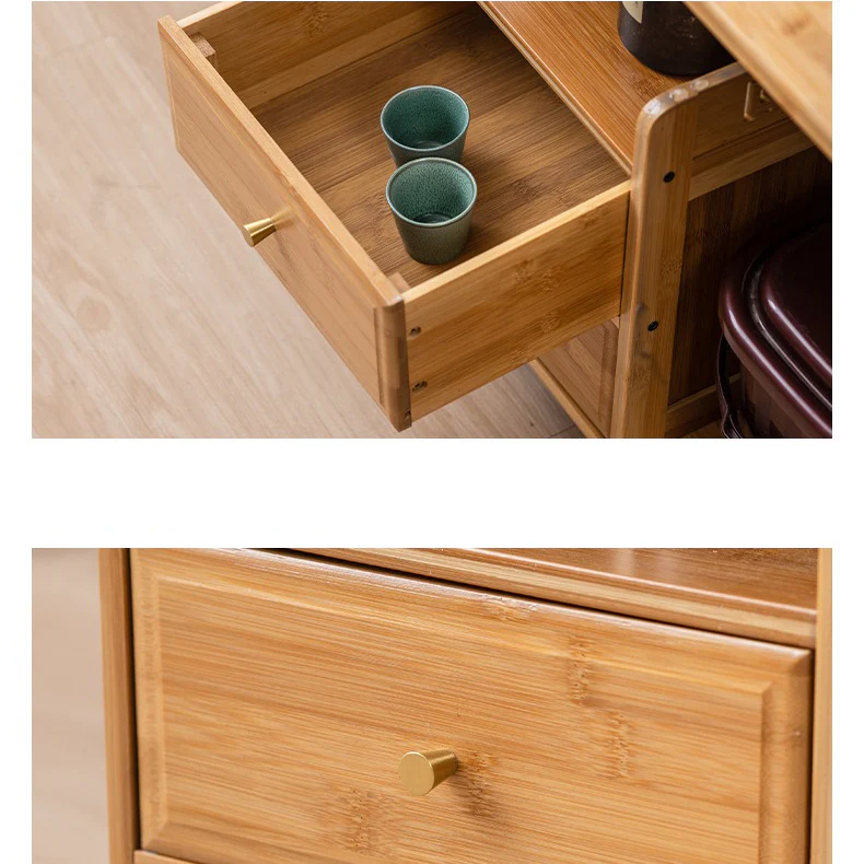 Movable Chinese Gongfu Bamboo Tea Table - Image 4