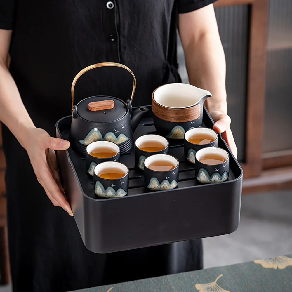 Multi-functional Japanese-style Portable Tea Set - Image 2