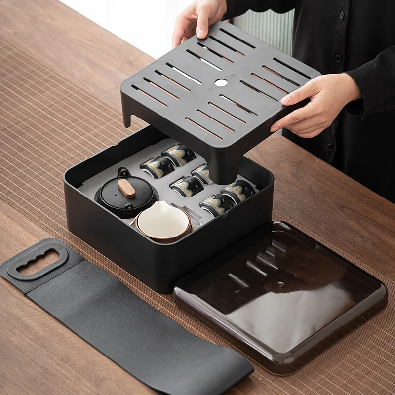 Multi-functional Japanese-style Portable Tea Set - Image 4