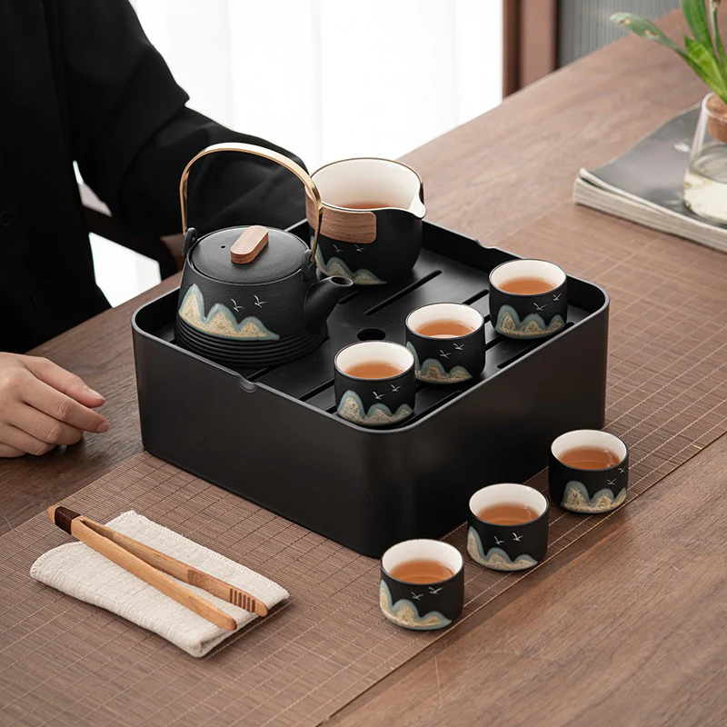 Multi-functional Japanese-style Portable Tea Set - Image 5