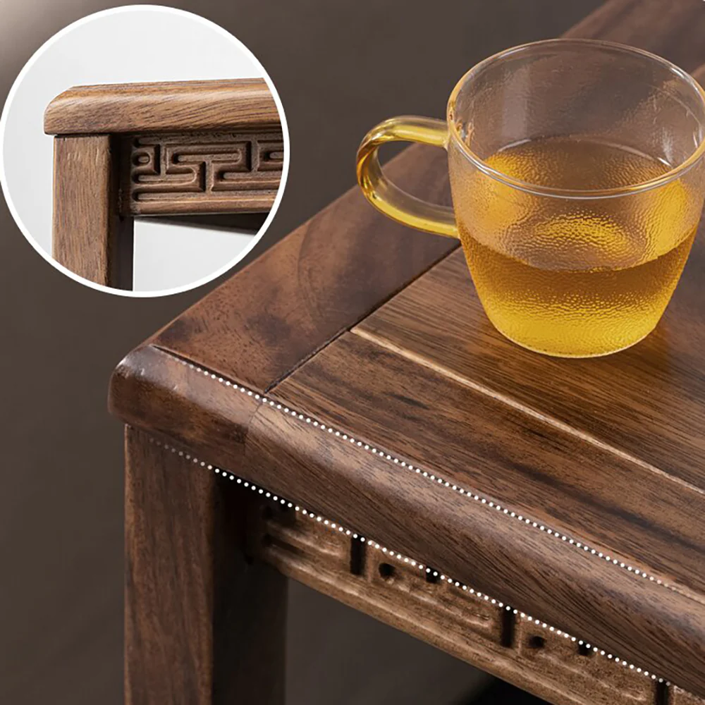Multi-functional Walnut Movable Tea Table - Image 5