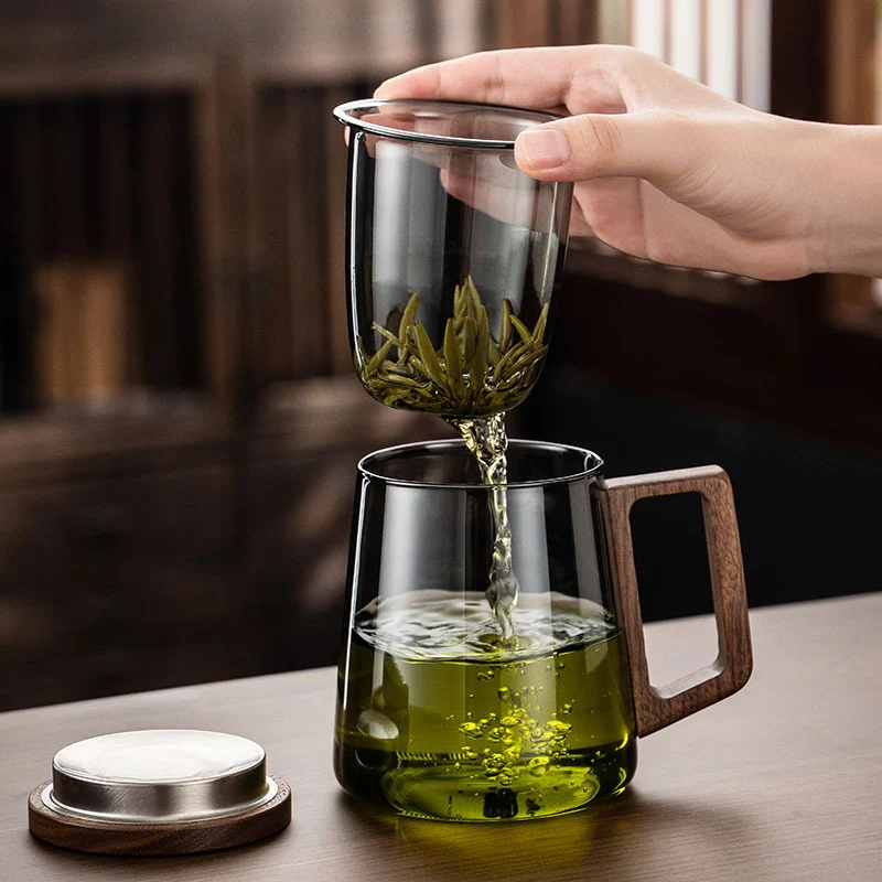 Office Glass Tea Cup With Infuser - Image 6