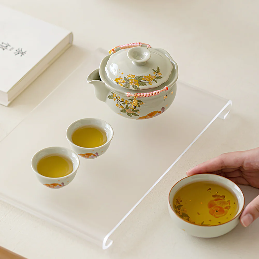Osmanthus And Koi Travel Tea Set - Image 5