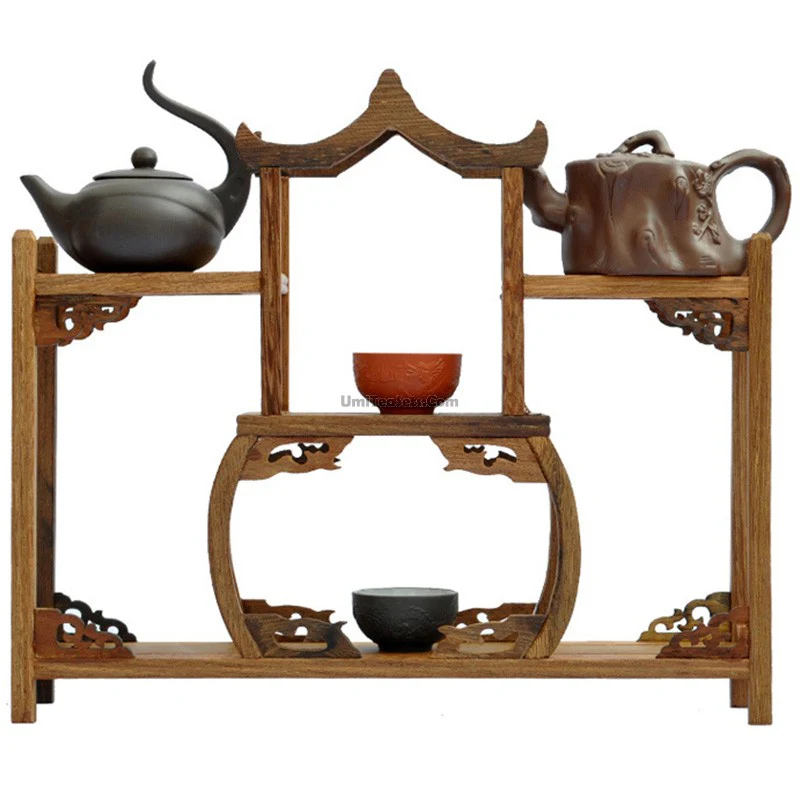 Pavilion Shaped Wenge Tea Set Stand - Image 2