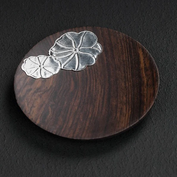 Peach Blossom Ebony Coaster Set - Image 5
