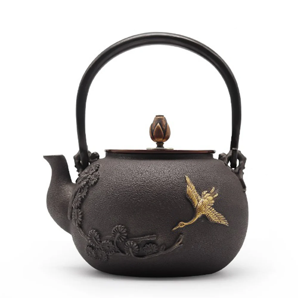 Pine And Crane Cast Iron Teapot - Image 3