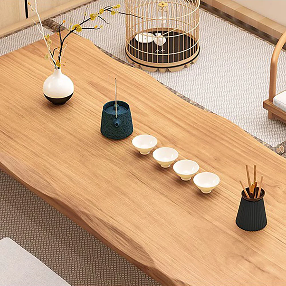 Pine Wood Low Table Tatami Tea Table Set - Image 5