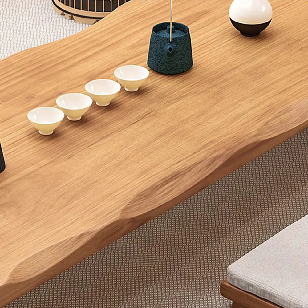 Pine Wood Low Table Tatami Tea Table Set - Image 7