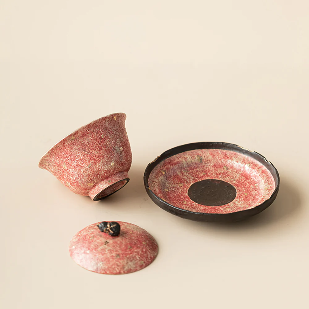 Pink Rock Ore Pottery Gaiwan - Image 2