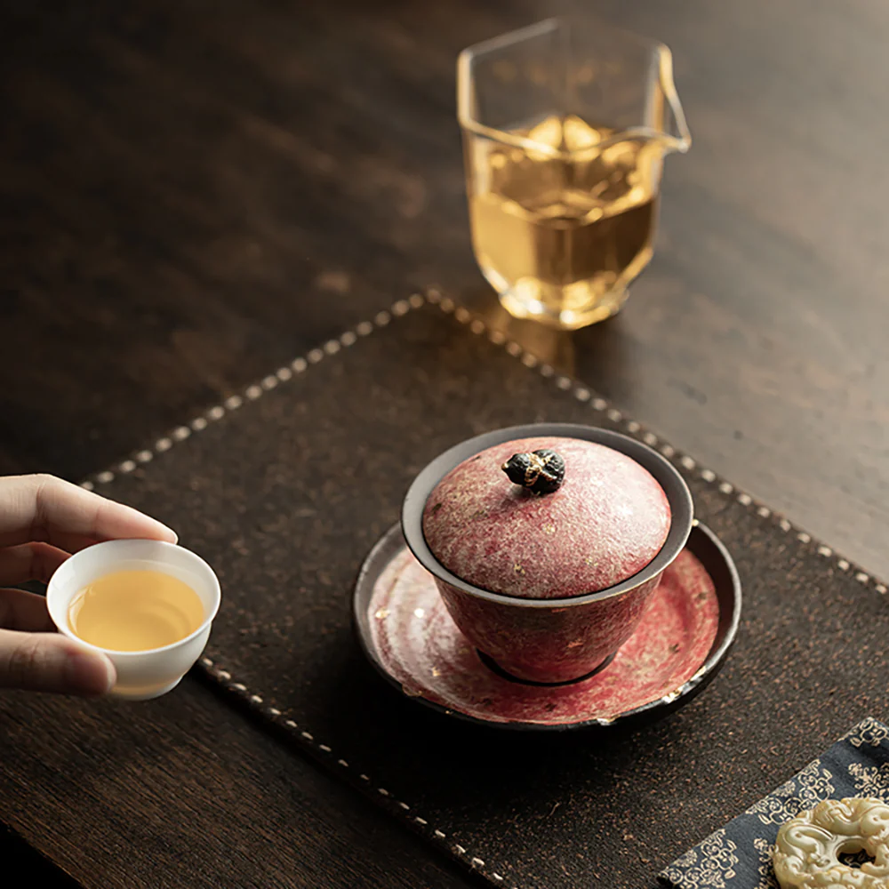 Pink Rock Ore Pottery Gaiwan - Image 6