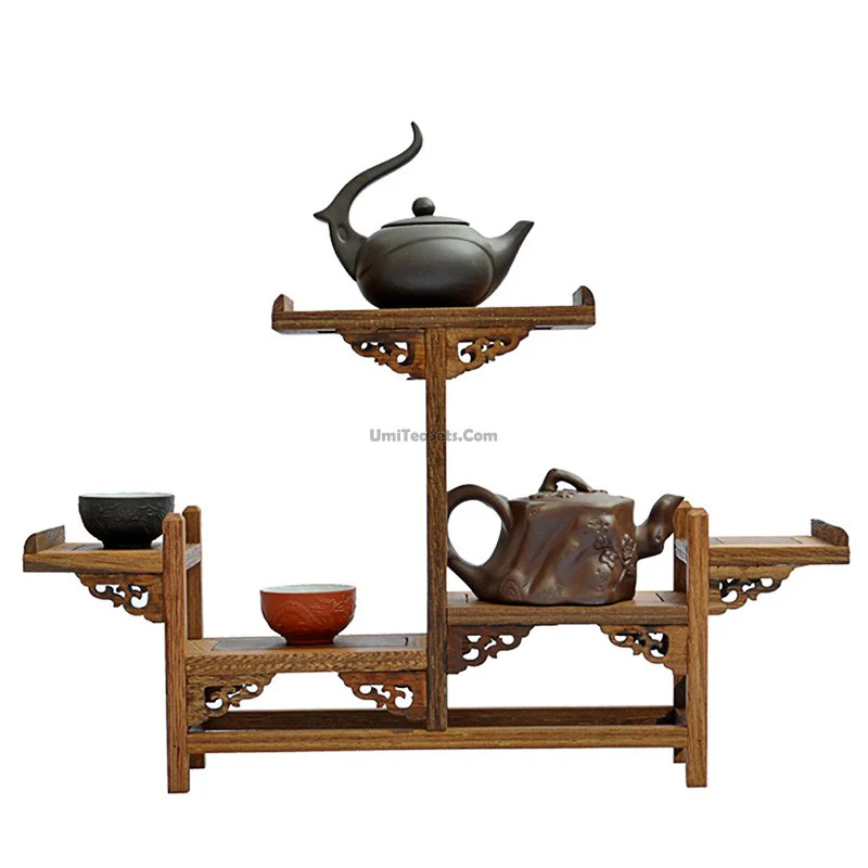 Plane Shaped Wenge Tea Set Stand - Image 2
