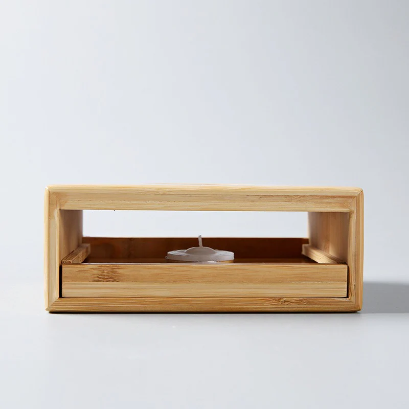 Plum Blossom Bamboo Candle Teapot Warmer - Image 3