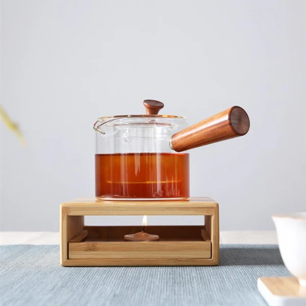 Plum Blossom Bamboo Candle Teapot Warmer - Image 6