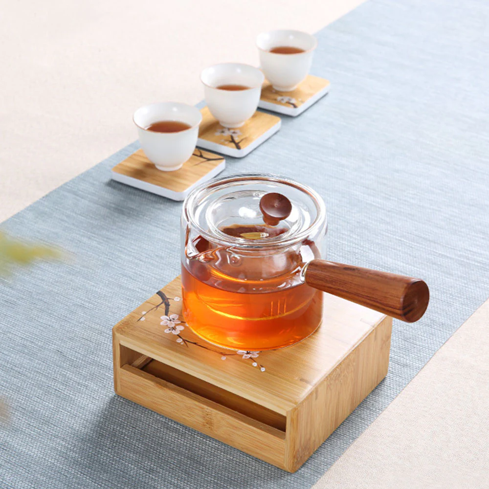 Plum Blossom Bamboo Candle Teapot Warmer - Image 8