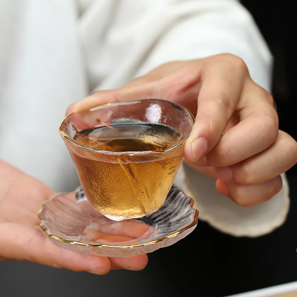 Plum Blossom Ice-Textured Glass Tea Set - Image 5