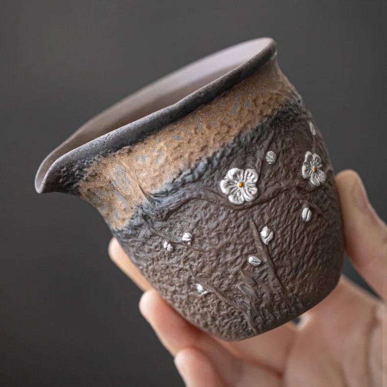 Plum Blossom Rock Clay Fair Cup - Image 10