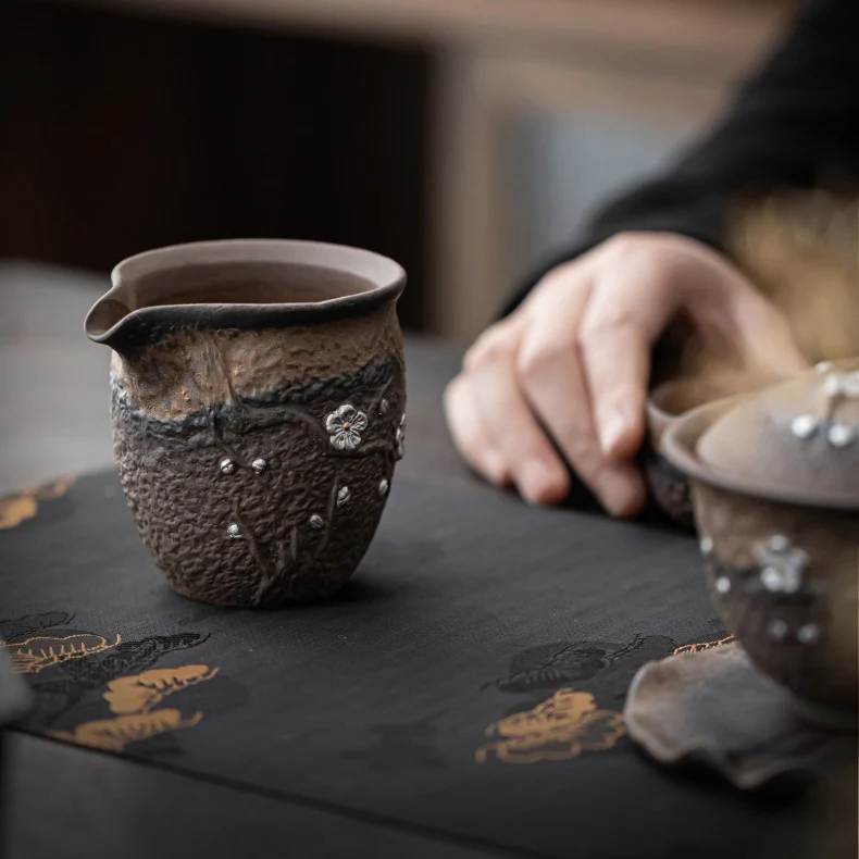 Plum Blossom Rock Clay Fair Cup - Image 12