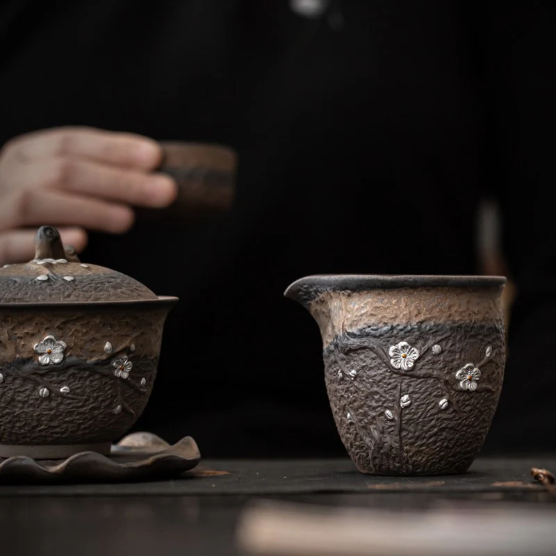 Plum Blossom Rock Clay Fair Cup - Image 8