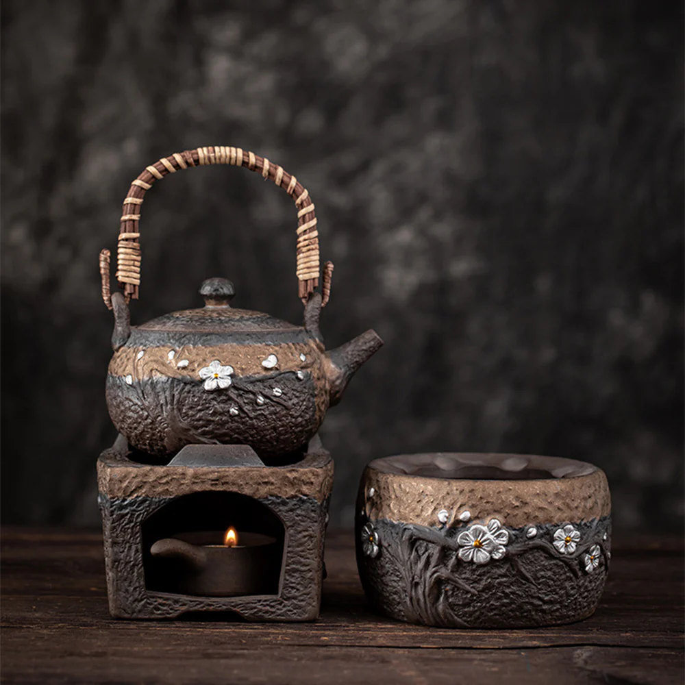 Plum Blossom Rock Clay Teapot Warmer - Image 2