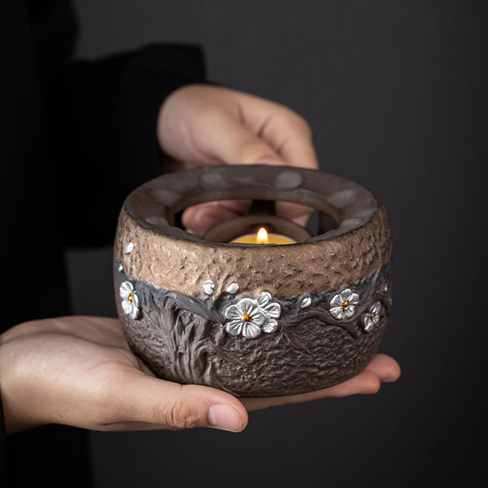 Plum Blossom Rock Clay Teapot Warmer - Image 3