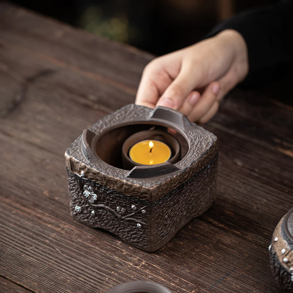 Plum Blossom Rock Clay Teapot Warmer - Image 4