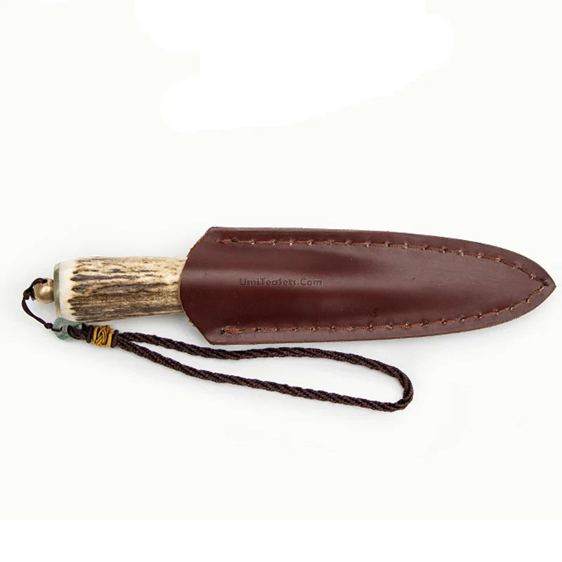 Poplar Wood Tea Knife With Leather Case - Image 3