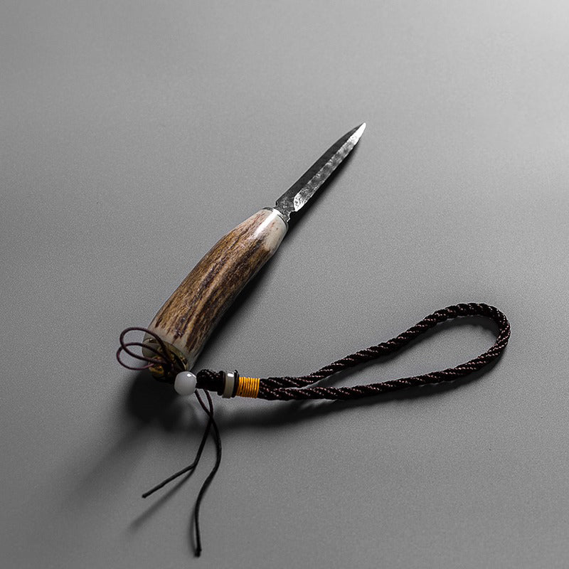 Poplar Wood Tea Knife With Leather Case - Image 4