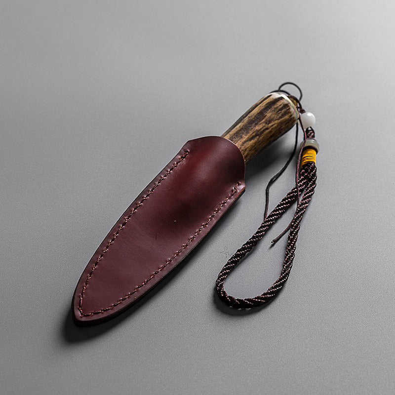 Poplar Wood Tea Knife With Leather Case - Image 8