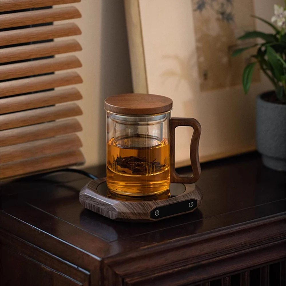 Portable Walnut Electronic Teapot Warmer - Image 3