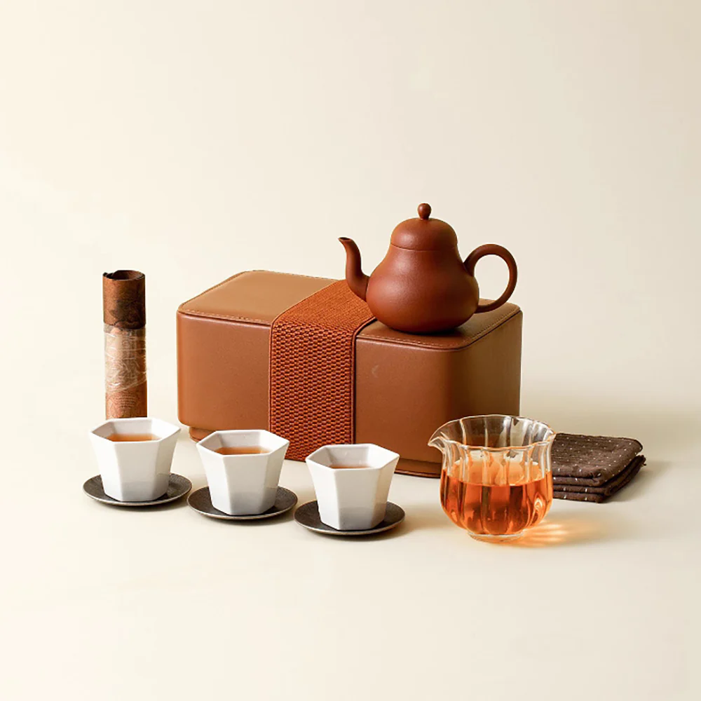 Purple Clay & Ceramic Travel Tea Set - Image 2