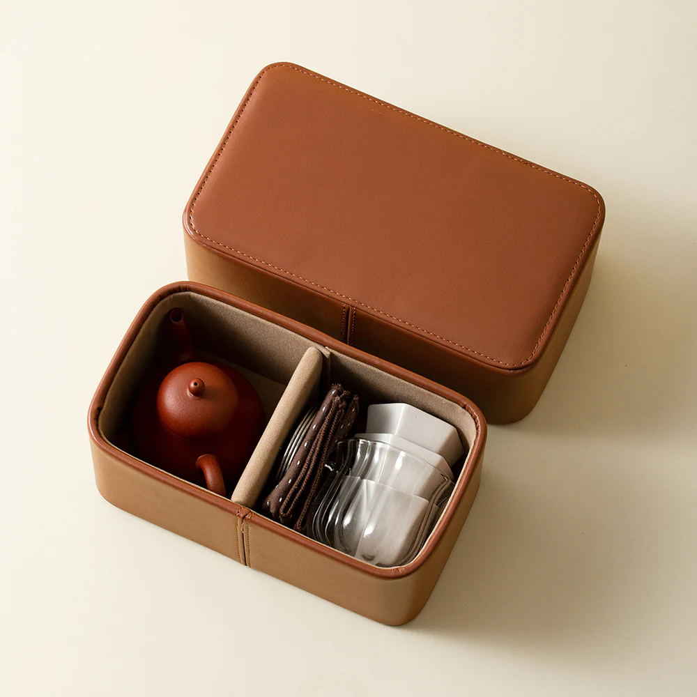 Purple Clay & Ceramic Travel Tea Set - Image 5