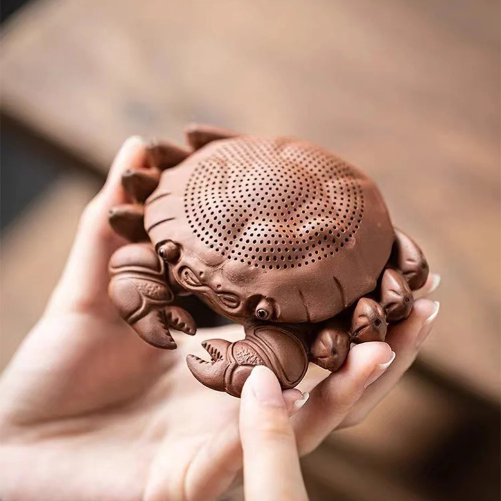 Purple Clay Crab Tea Pet Strainer - Image 4