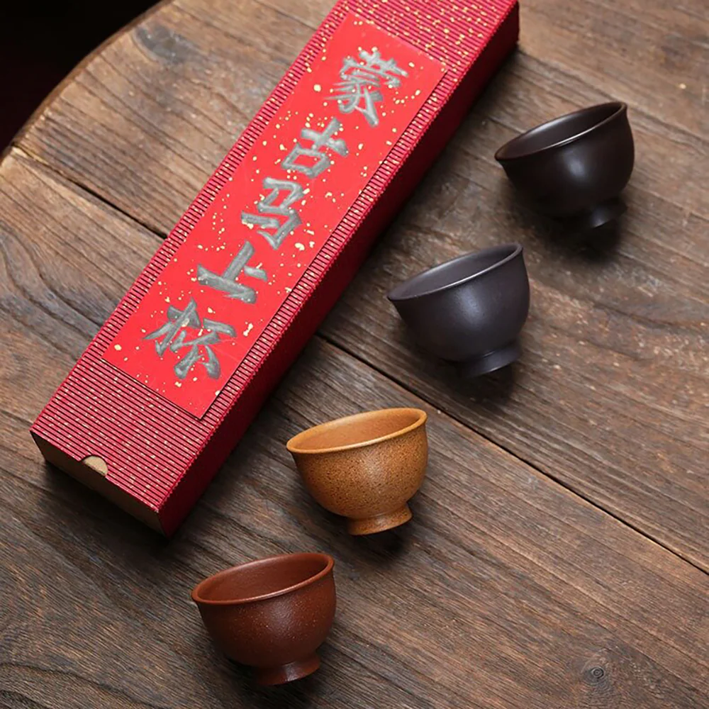 Purple Clay Goblet Gongfu Tea Cup Set - Image 3