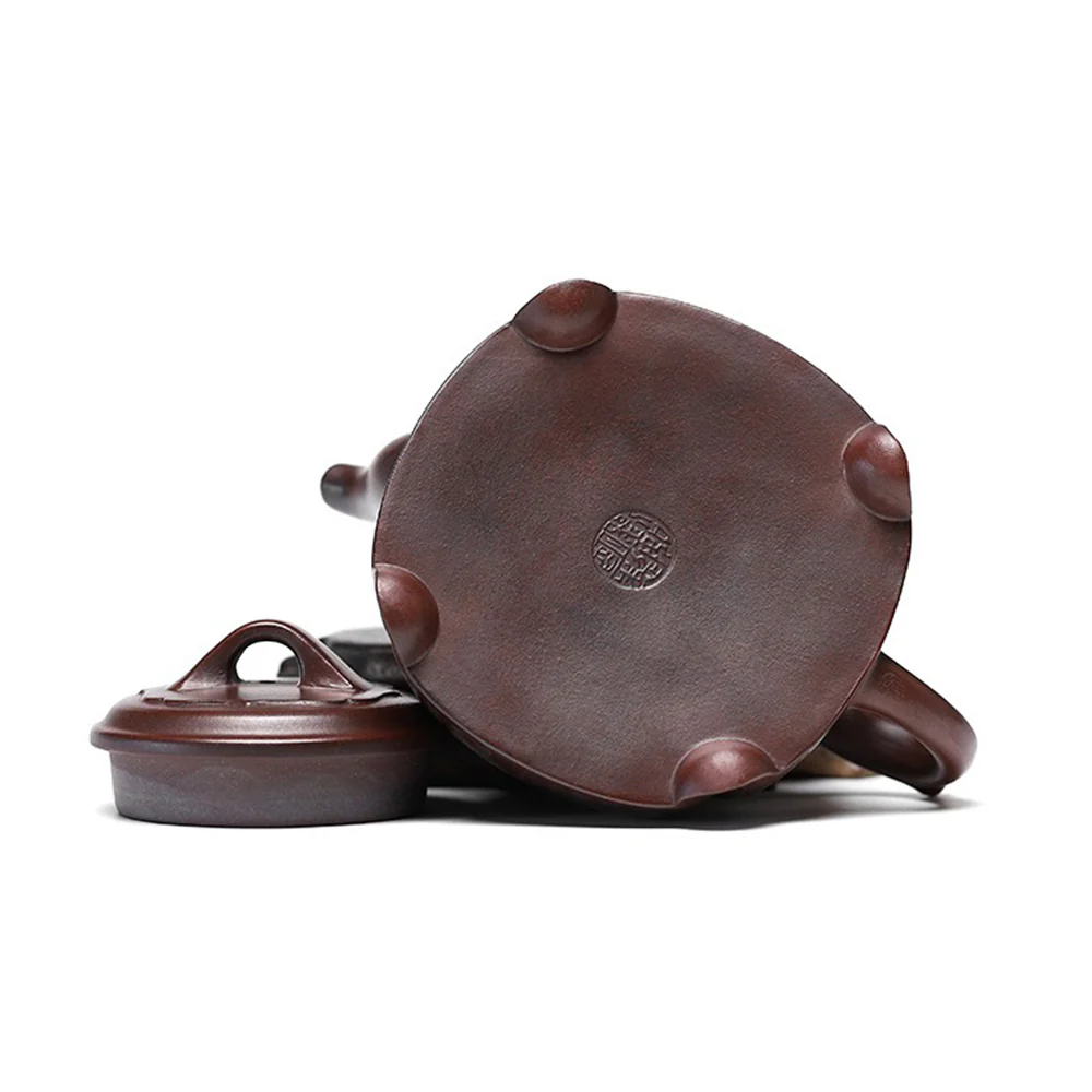 Purple Clay Lotus Heart Sutra Teapot - Image 5
