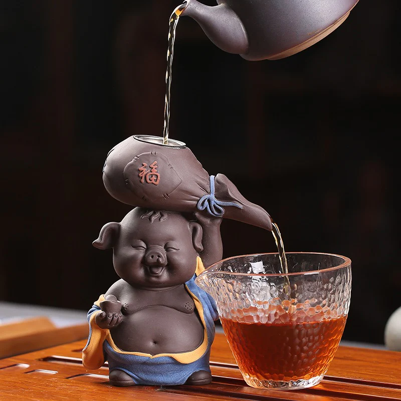 Purple Clay Pig Tea Strainer - Image 11