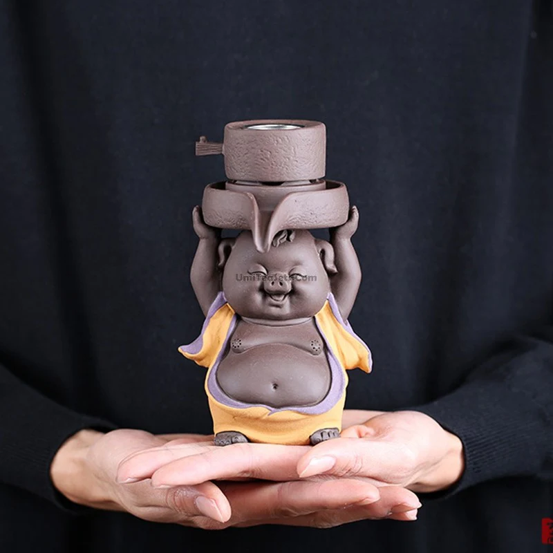 Purple Clay Pig Tea Strainer - Image 4