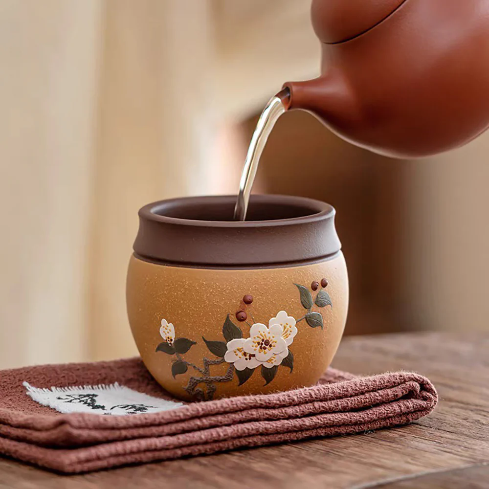Purple Clay Plum Blossom Gongfu Tea Cup - Image 2