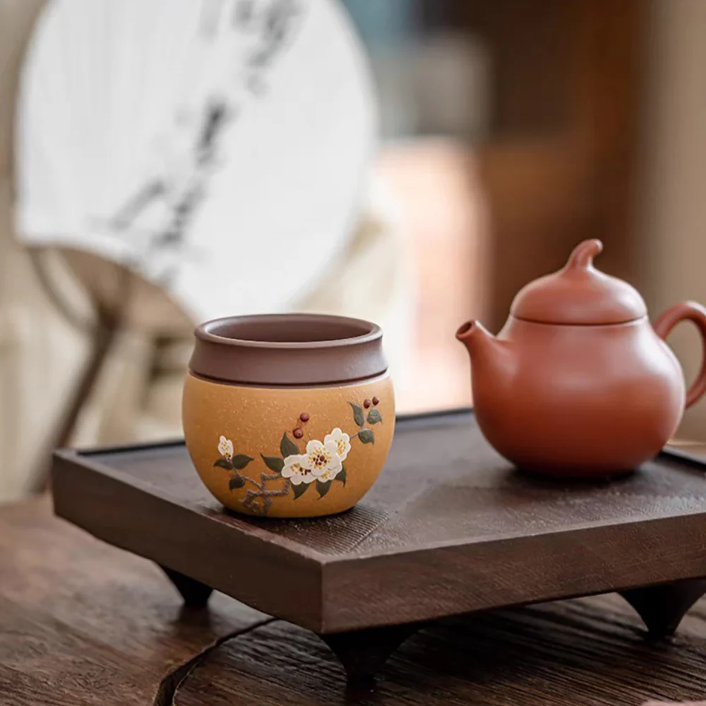Purple Clay Plum Blossom Gongfu Tea Cup - Image 3
