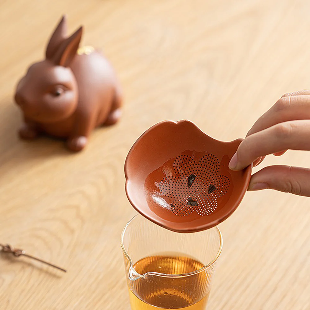 Purple Clay Rabbit Tea Pet Strainer - Image 3