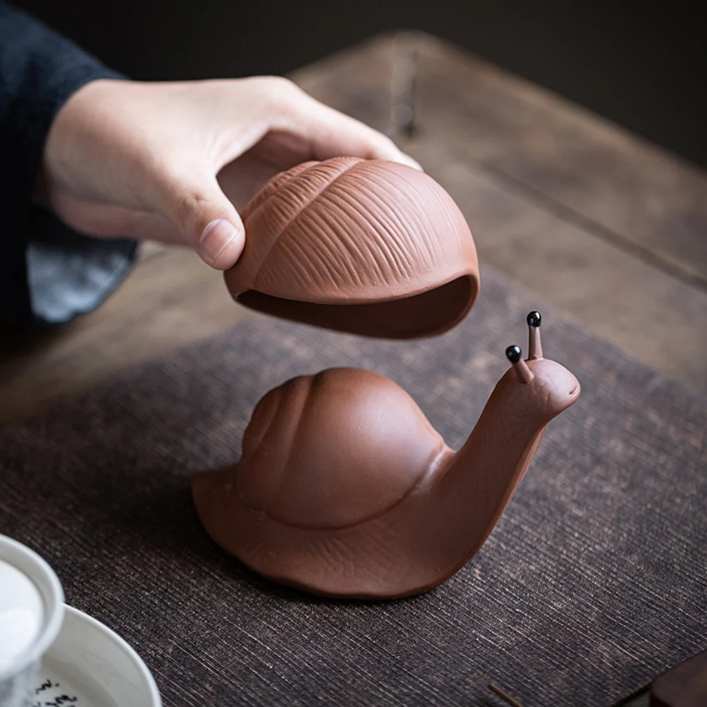 Purple Clay Snail Tea Pet Strainer - Image 4