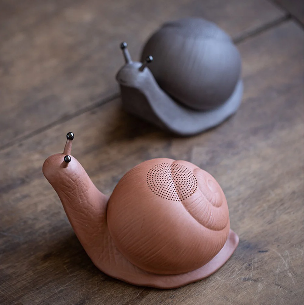 Purple Clay Snail Tea Pet Strainer - Image 5