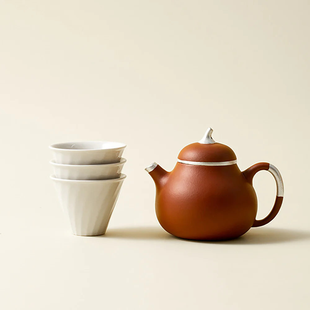 Purple Clay Teapot Travel Tea Set - Image 3