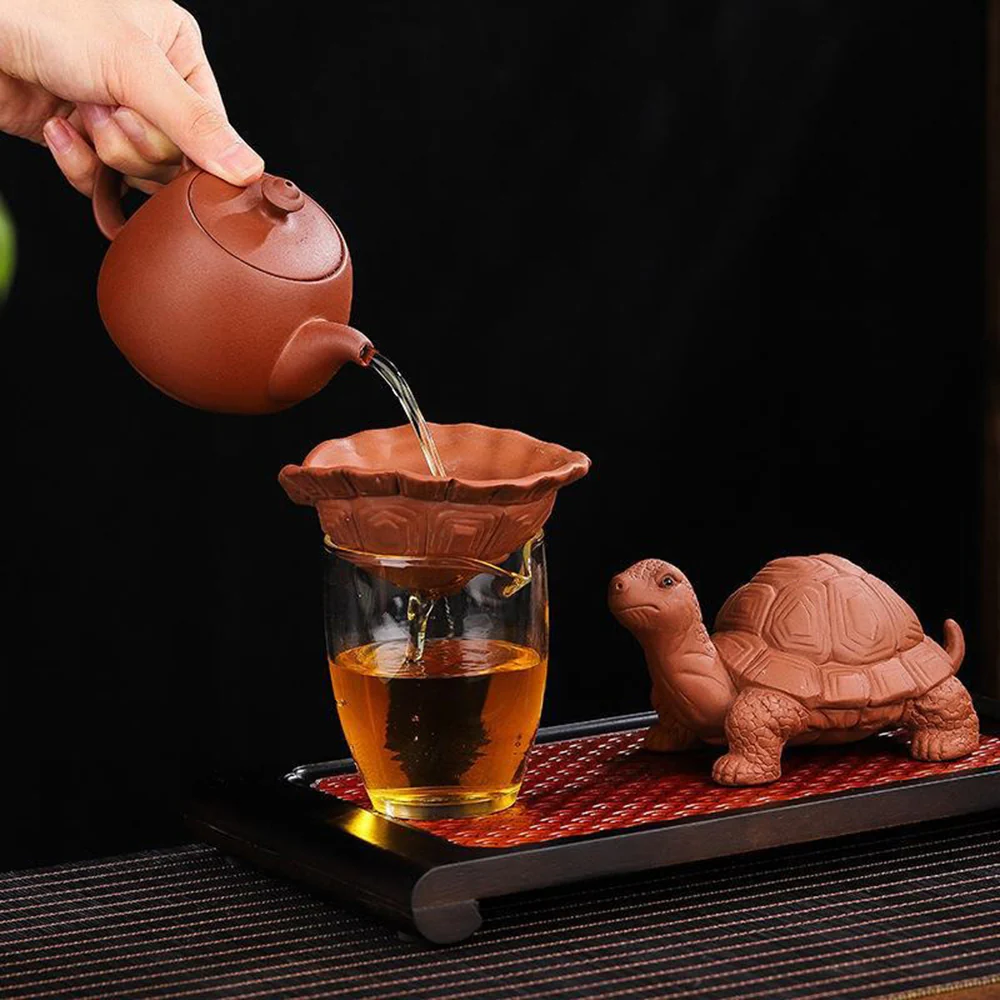 Purple Clay Turtle Tea Pet Strainer - Image 3