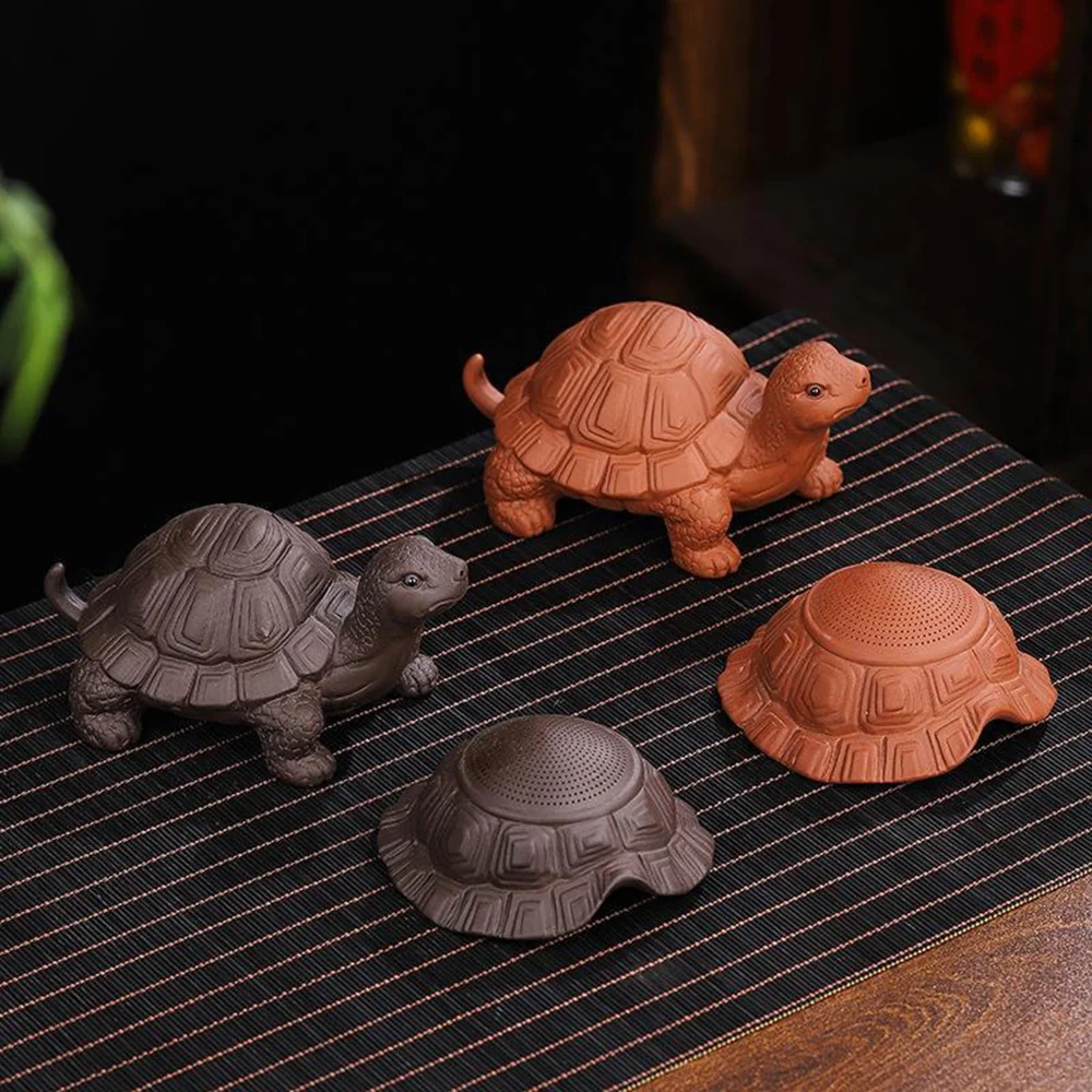 Purple Clay Turtle Tea Pet Strainer - Image 4