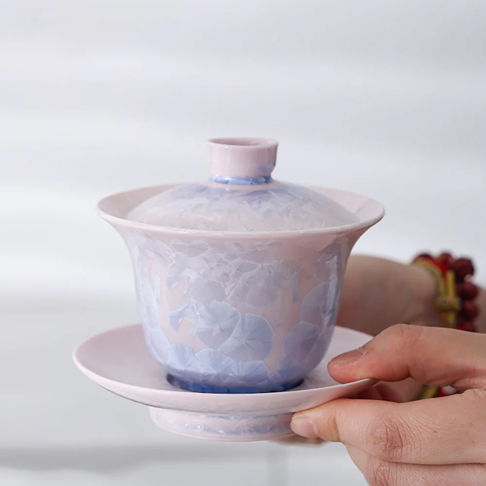 Purple Ice Crystal Ruyao Porcelain Gaiwan - Image 3