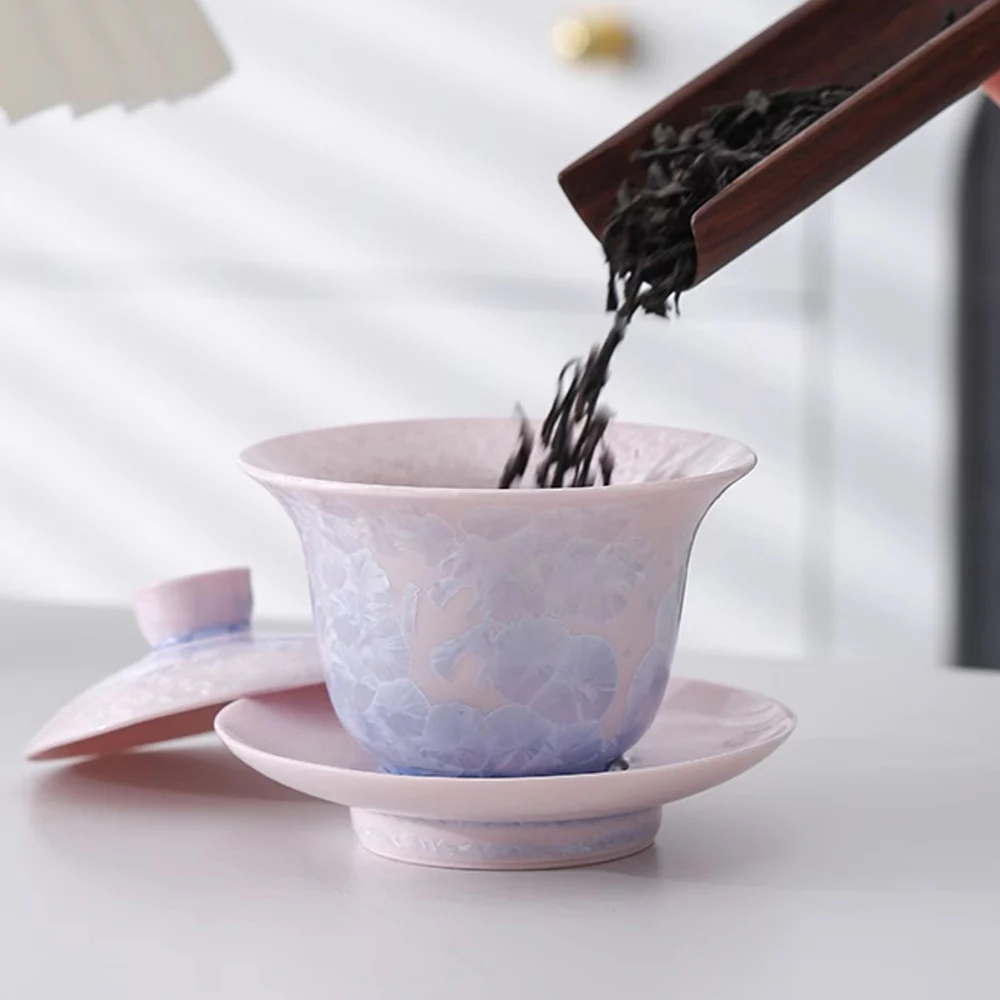 Purple Ice Crystal Ruyao Porcelain Gaiwan - Image 4