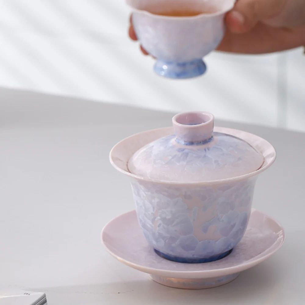 Purple Ice Crystal Ruyao Porcelain Gaiwan - Image 5