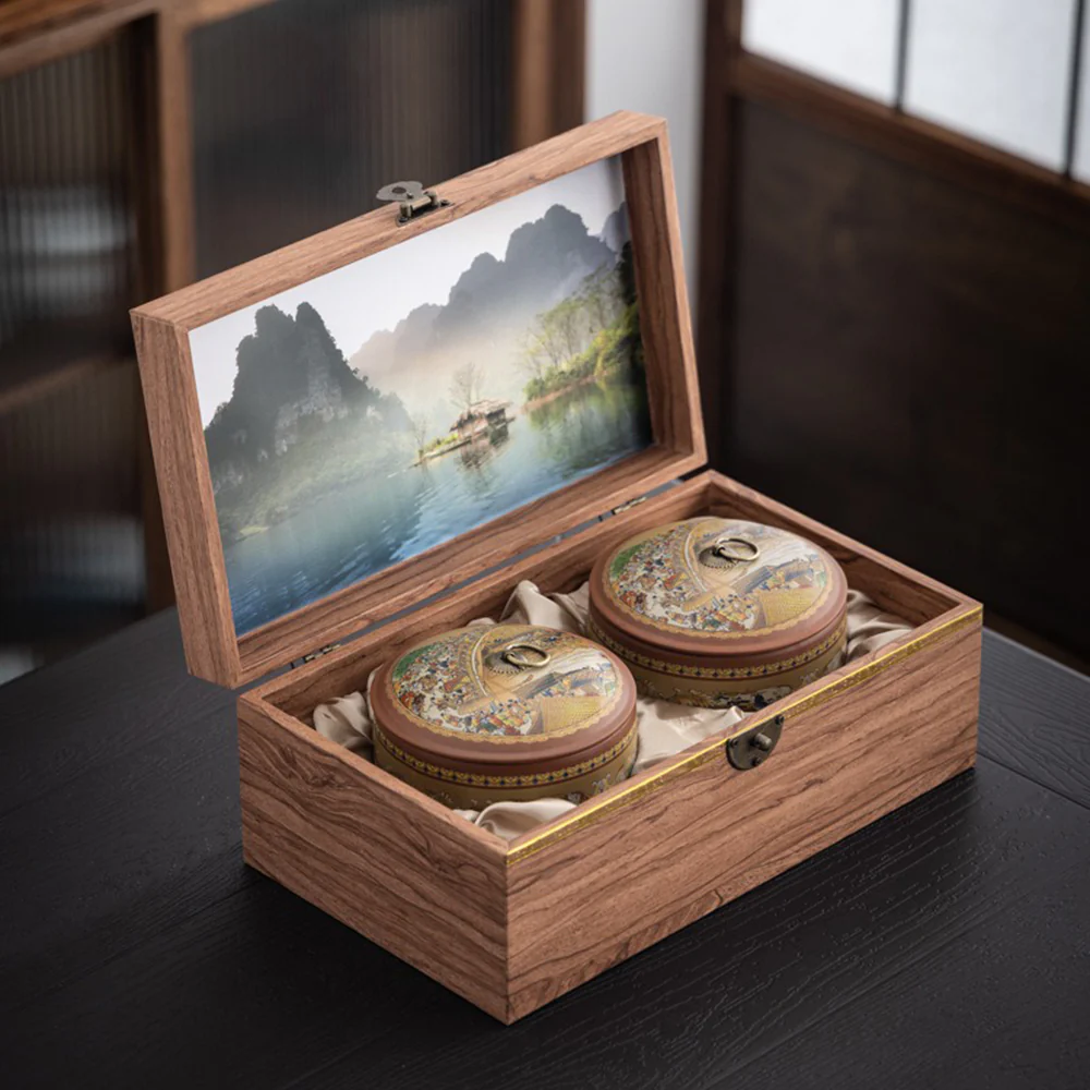 Riverside Scene at Qingming Festival Tea Caddies Set - Image 2